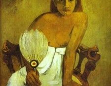 Gauguin - Girl With A Fan. , 