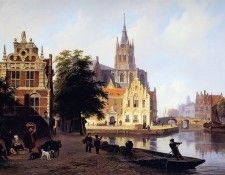 Hove van Bartholomeus City view with canal Sun . ,   