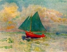 Redon Red boat with a sail, 1906-07  Oil on canvas, 54 x 73 . , 