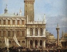 CANALETTO Return Of The Bucentoro To The Molo On Ascension Day detail. ���������