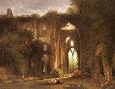 Colman Samuel Tintern Abbey With Elegant Figures. , 