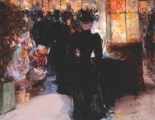 hassam paris nocturne c1889. , 