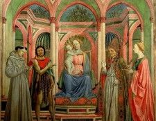 Domenico Veneziano Madonnan med barnet och helgon, ca 1445, . ,   , Bartolomeovenezia, Cafirenze