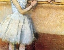 Degas Edgar Dancer at the Barre (Edgar Degas circa 1880). , --