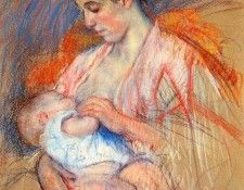 Cassatt Mary Mother Jeanne Nursing Her Baby.  