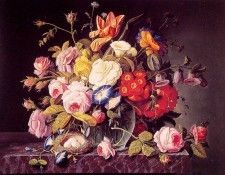 Still Life with Flowers. Roesen, 