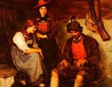 Defregger Franz von Der zitherspieler Auf Der Alm. ,  
