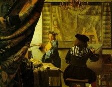 Vermeer The art of painting, ca 1666-1673, 130x110 cm, Kuns. Vermeer, Johannes