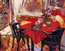 Jeannette Perreault - Table a la Nappe Rouge, De. , 