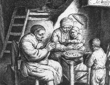 OSTADE Adriaen Jansz van Prayer Before The Meal. ,  