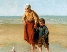 Israels Jozef Sailing the boat at sea Sun . Israels, 