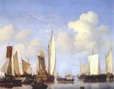 velde-the-younger a states yacht and other ships c1658-60. ������, ������ ��� �� �������