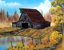 bob ross csg011 rustic barn. , 