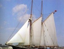 dk tall ships bluenose II gaff schooner lyr 1963. , DK