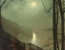Moonlight on the lake Roundhay Park Leeds. ������� ���� ��������