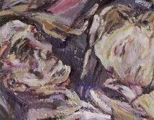 Kokoschka Die Windsbraut (The tempest), DETAIL OF faces of K. , 