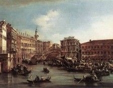 GUARDI Francesco The Rialto Bridge with the Palazzo dei Camerlenghi.  