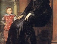 Genoese Noblewoman with her Son CGF. ,  