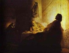 Rembrandt - Pilgrims at Emmaus. ��������� ������� ��� ����
