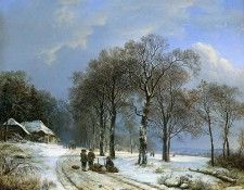 Koekkoek Barend Cornelis Winterlandscape Sun. Koekkoek, Barend 