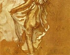 Whistler A Dancing Woman in a Pink Robe Seen from the Back. ,   
