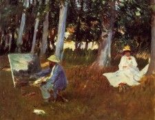 Sargent John Singer Claude Monet Painting by the Edge of a Wood. ��������, ���� ������
