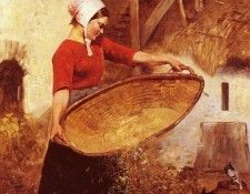 Verwee Louis Pierre La Provende Des Poules. Verwee ��� ����