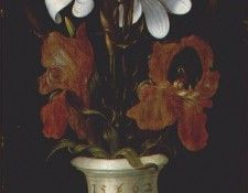ring vase-ii (white lilies and brown iris blossoms) 1562. ������