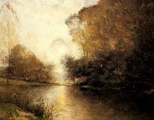 Wahlberg Alfred A Moonlit River Landscape With A Figure. , 