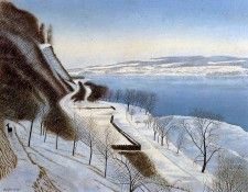 Dietrich Adolf Steep riverbank at Berlingen in winter Sun. ������, ������