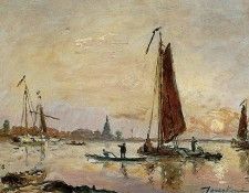 Jongkind Johan Barthold The Merwede Sun. Jongkind,  