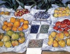 Caillebotte Gustave Fruit Displayed On A Stand. , 