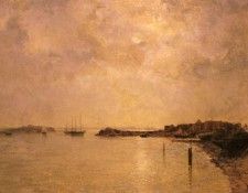 Wahlberg Alfred Coastal Village By Moonlight. �������, �������