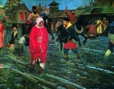 Московская улица XVII века в праздничный день. 1895. reason