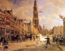 Eerelman Otto The horse fair on Grote Markt Sun. Eerelman, 
