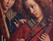 Eyck Jan van The Ghent Altarpiece Angels Playing Music detail 2. ,  