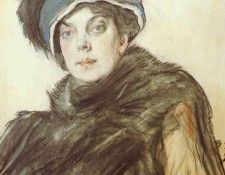 serov princess olga orlova colored-crayons-and-charcoal-on-paper 1911. , 