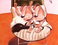 Bacon Two figures Lying on a Bed with Attendants 1968 center. , 