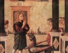Carpaccio The Daughter of of Emperor Gordian is Exorcised by St Triphun detail1. Карпаччо, Витторе