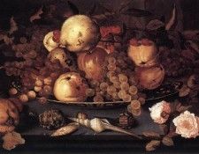 still-life-dish-fruit. ,   
