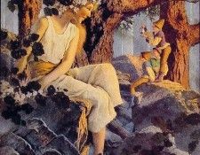 Girl with Elves. Пэрриш, Maxfield