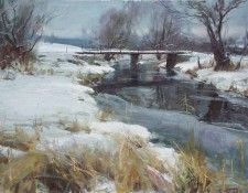 Crossing Silver Creek 36x48. Gerhatz, Даниэль F