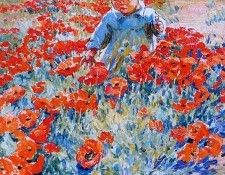Dorothea Sharp - Young Girl Playing in the Poppy Field, De. Sharp, �������