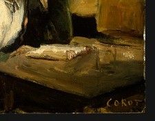 Corot Young Girl Reading, 1868-1870, Detalj 3, NG Washington. , --