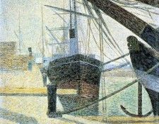 Seurat A Corner of the Harbor of Honfleur, 1886,. , 