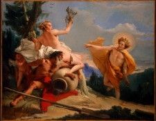 Tiepolo Apollo Pursuing Daphne, ca 1755-60, 68.5x87 cm, NG . ,  