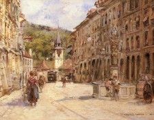 Stein Georges A Street Scene In Bern. , 