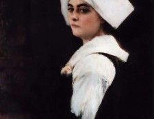 Portrait of Brittany Girl. Dagnan-Bouveret, --