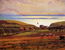 Hunt William Holman Fairlight Downs Sunlight on the Sea. ,  