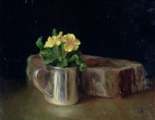006 Silver Cup with Primroses.  